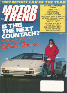 MOTOR TREND 1989 MAR - CIZETA, BANSHEE, T/A PACE CAR